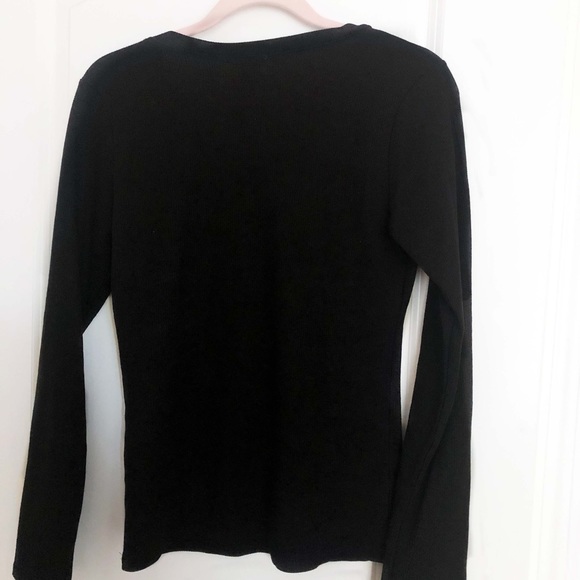 Bozzolo Thermal /Waffle Knit Long Sleeve Black - Picture 3 of 4
